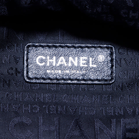 シャネル CHANEL キャビアスキン CHANEL チョコバー 10番台 ショルダーバッグ ブラック WS4701