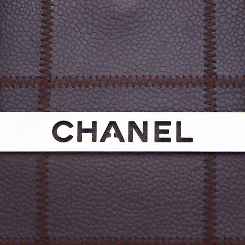 Chanel Caviar Skin Chanel Chocolate Bar n ° 9 sac fourre-tout marron WS4704