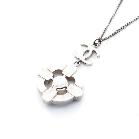 Chanel Coco Mark Pearl B14 Collier Silver WS4720