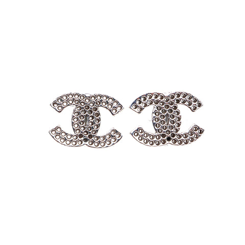 Chanel Coco Mark 03P Earrings Silver WS4727