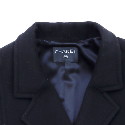 シャネル CHANEL ロング コート ウール ブラック WS4737