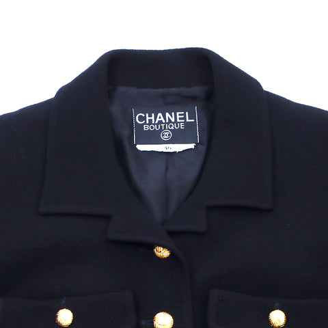 シャネル CHANEL スーツ セットアップ ウール ブラック WS4738