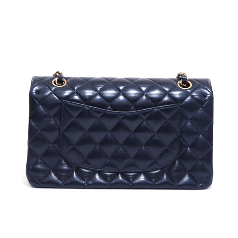 シャネル CHANEL ダブルフラップ マトラッセ ショルダーバッグ レザー ブラック WS4789