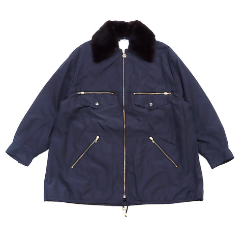Chanel zip-up size 36 veste noire WS4800