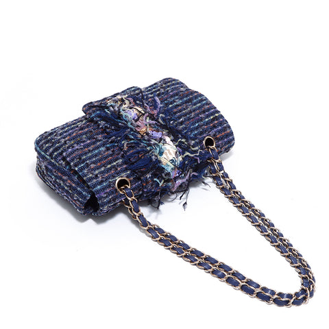 CHANEL Tweed ChainShoulder Shoulder Bag wool multicolor WS4802