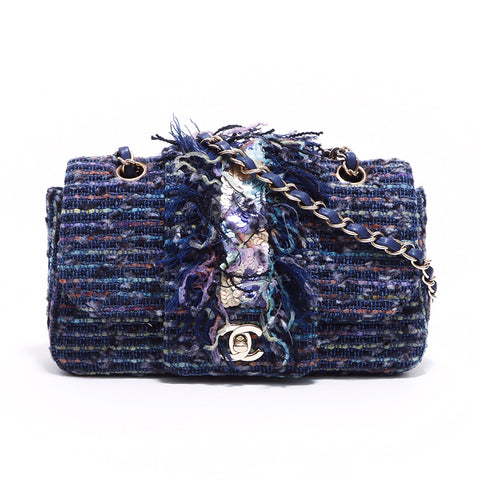 CHANEL Tweed ChainShoulder Shoulder Bag wool multicolor WS4802