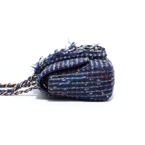 CHANEL Tweed ChainShoulder Shoulder Bag wool multicolor WS4802