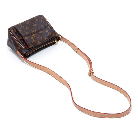 ルイ・ヴィトン LOUIS VUITTON モノグラム ビバシテ PM ショルダーバッグ PVC ブラウン WS4807