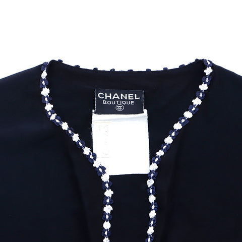 シャネル CHANEL ライトジャケット 1990年 ジャケット VINTAGE 中古 定番 シルク ブラック WS4820