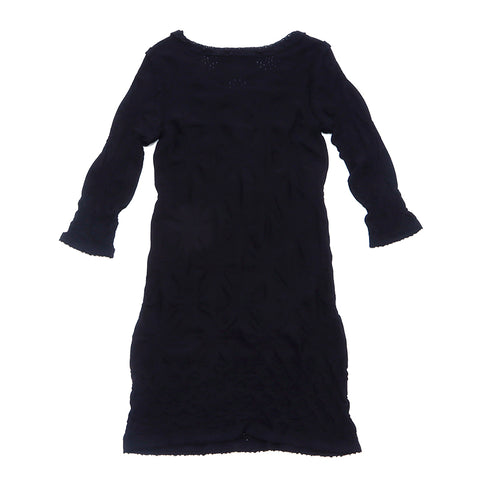 CHANEL size 38 2000 one piece VINTAGE Used Standard Rayon black WS4824