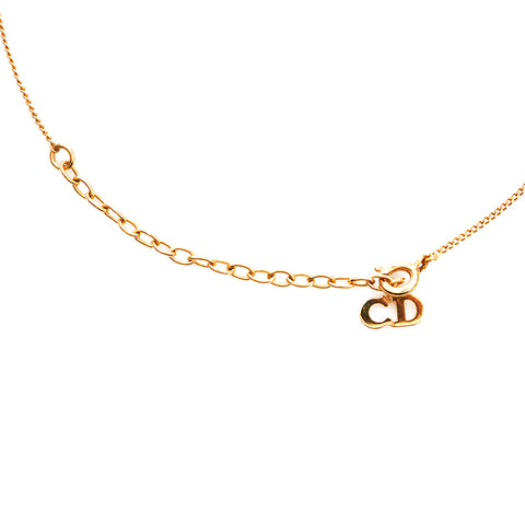 Christian Dior Logo Round Collier Gold WS4867