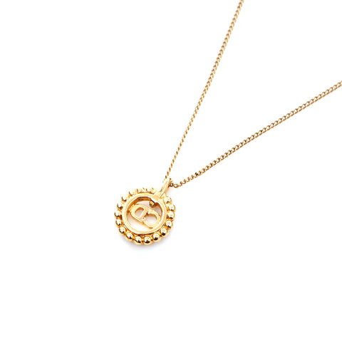 Christian Dior Logo Round Collier Gold WS4867