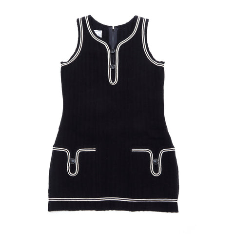 Chanel Chanel Sans manches gilet Taille: 40 robe vintage Utilisé Classic Black WS4872
