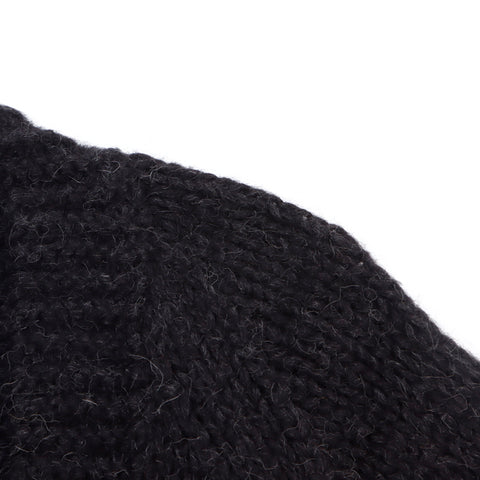 CHANEL Lace switching Alpaca Size: 38 Made in 2007 cardigan VINTAGE Used Standard gray WS4885