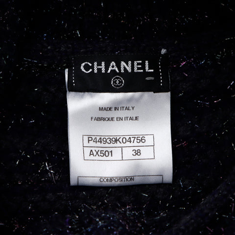 CHANEL Oversized pullover Size:38 2000s one piece VINTAGE Used Standard Navy multi-color WS4887