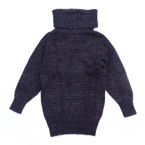 CHANEL Oversized pullover Size:38 2000s one piece VINTAGE Used Standard Navy multi-color WS4887