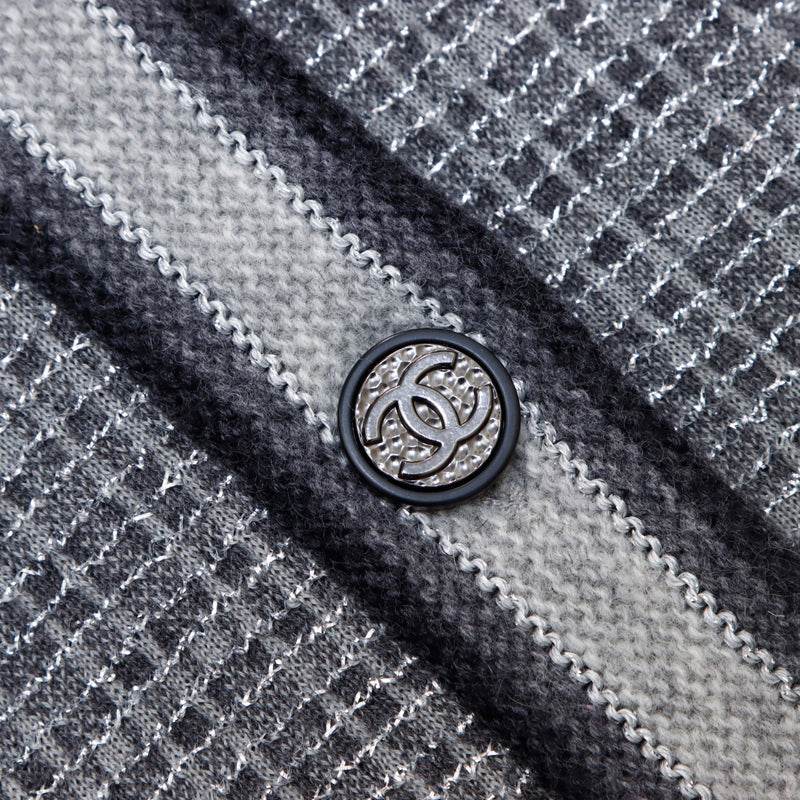 シャネル CHANEL ココボタン ウール シルバー SIZE:38 カーディガン
