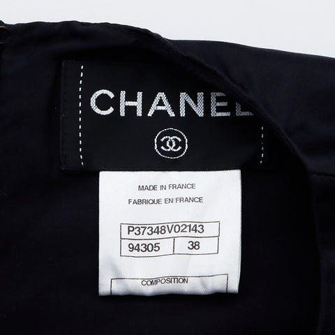 シャネル CHANEL ココボタン シルク ワンピース VINTAGE 中古 定番 ブラック WS4895