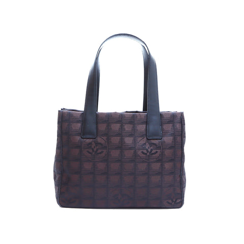 Chanel New Travel Line Nylon Nr. 9 Einkaufstasche Brown WS4903