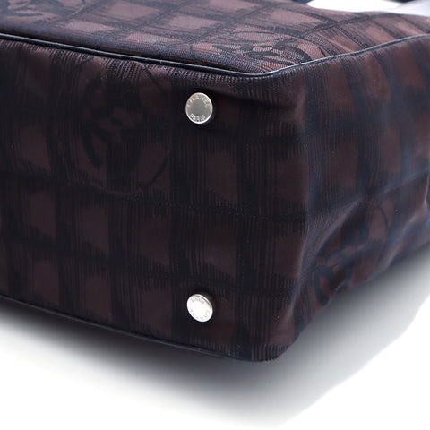 Chanel New Travel Line Nylon Nr. 9 Einkaufstasche Brown WS4903
