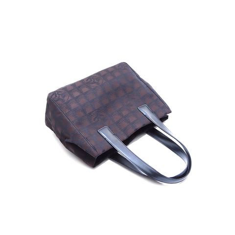 Chanel New Travel Line Nylon Nr. 9 Einkaufstasche Brown WS4903