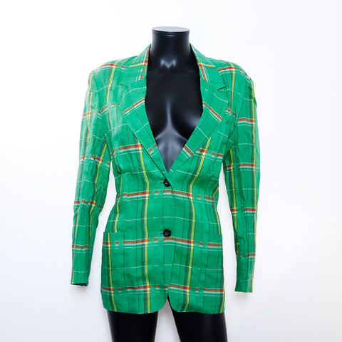 Christian Dior 100% en lin veste verte WS4912
