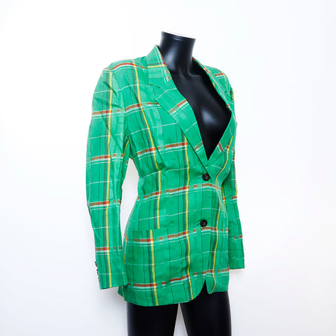 Christian Dior 100% en lin veste verte WS4912