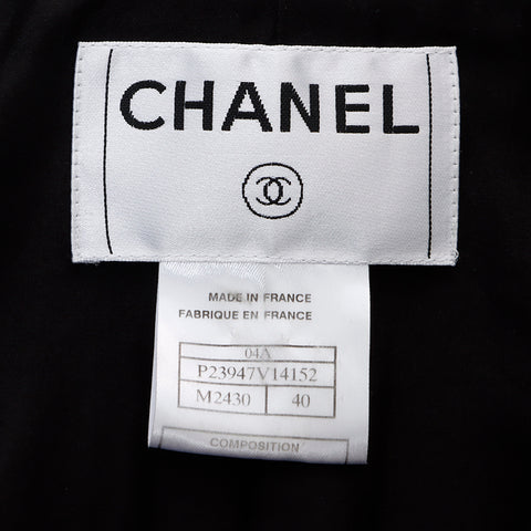 シャネル CHANEL ココマークツイード ジャケット ブラックxベージュ WS4915