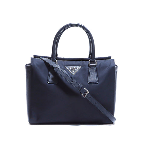 PRADA NYLON SAFFIANO BAG TOTOLE BACK BLACK WS4947