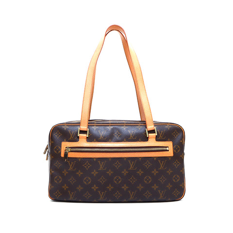 Louis Vuitton Louis Vuitton Monogramme cite le sac d'épaule GM Brown WS4990