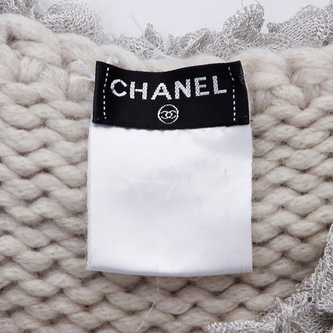 シャネル CHANEL ニット 半袖 ワンピース ベージュ WS5002