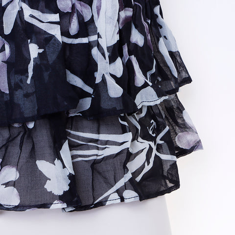 Chanel chanel tunique floral 04s camisole noir x blanc ws5018