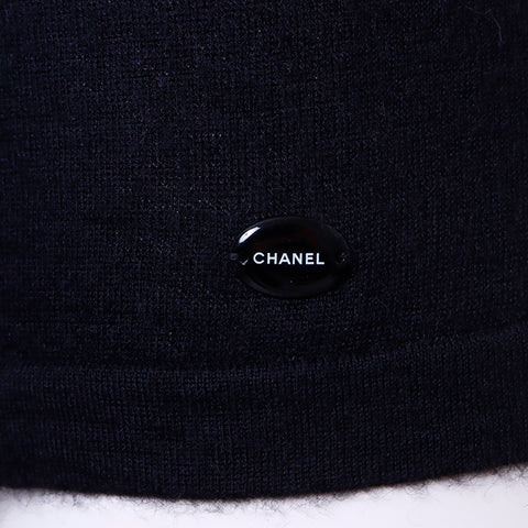 Chanel Cashmere Knit 06C Tank Top Black WS5019