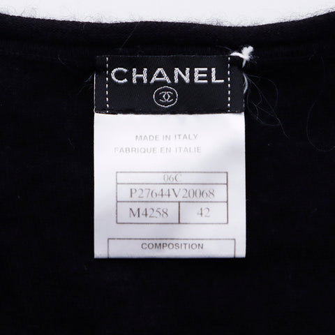 Chanel Cashmere Knit 06C Tank Top Black WS5019