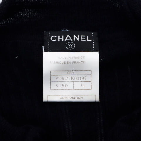 シャネル CHANEL ココボタン カーディガン カシミヤ ブラック WS5037