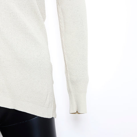 Chanel Coco Button Cardigan Cotton Beige WS5043