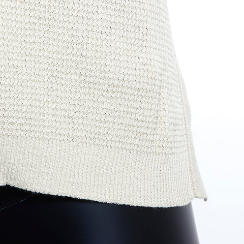 Chanel Coco Button Cardigan Cotton Beige WS5043