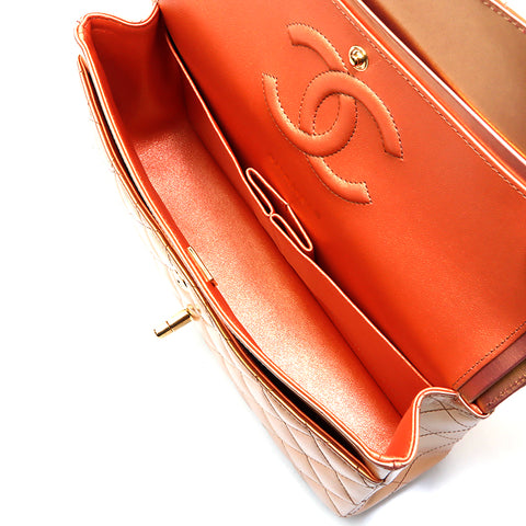 CHANEL Double Flap Timeless Shoulder Bag gold WS5059