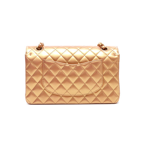 Chanel Double Flap Timeless Shoulder Bag Gold WS5059