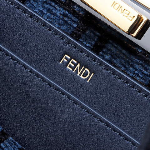 フェンディ FENDI ピーカブー ハンドバッグ ブルー　ブラック WS5061