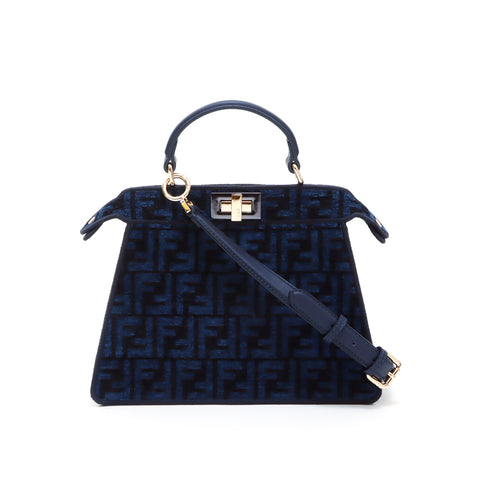 Fendi Peekaboo手提包蓝色黑色WS5061