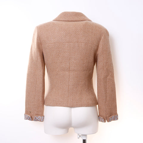 Chanel P16646 00A 2000 Size:34 Jacket Cashmere Brown WS5075