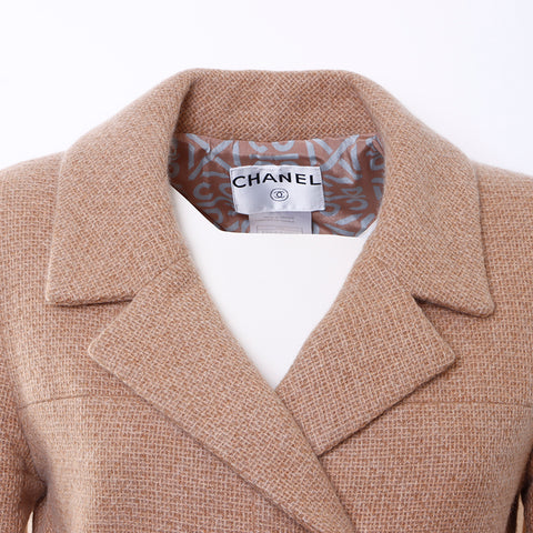 Chanel P16646 00A 2000 Size:34 Jacket Cashmere Brown WS5075