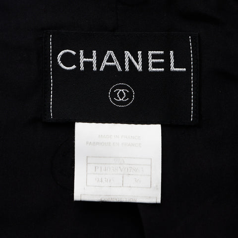 シャネル CHANEL ロゴ コート ウール ブラック WS5076