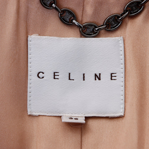 セリーヌ CELINE ロゴ ボタン コート ベージュ WS5098