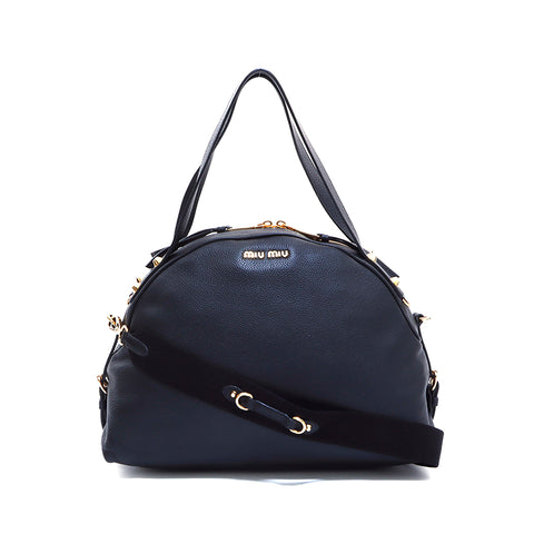 MIU MIU皮革手提包黑色WS5103