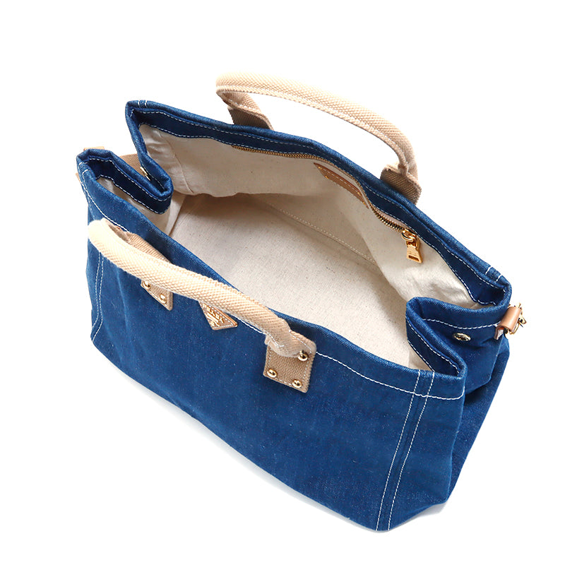 プラダ PRADA デニムトートバッグ ブルー WS5113 カナパ