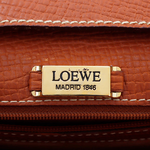 ロエベ LOEWE レザー　バルセロナ ショルダーバッグ ブラウン WS5116