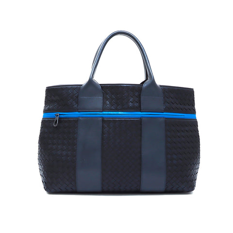 ボッテガヴェネタ BOTTEGAVENETA レザー イントレチャート トートバッグ ブラック WS5117