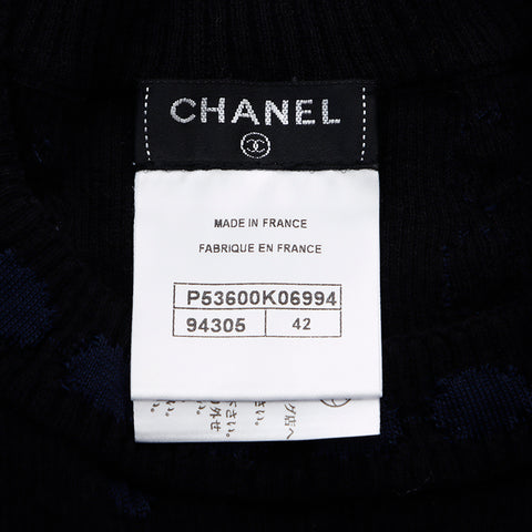 シャネル CHANEL Size:42 ドット リネン 半袖シャツ ブラック WS5136